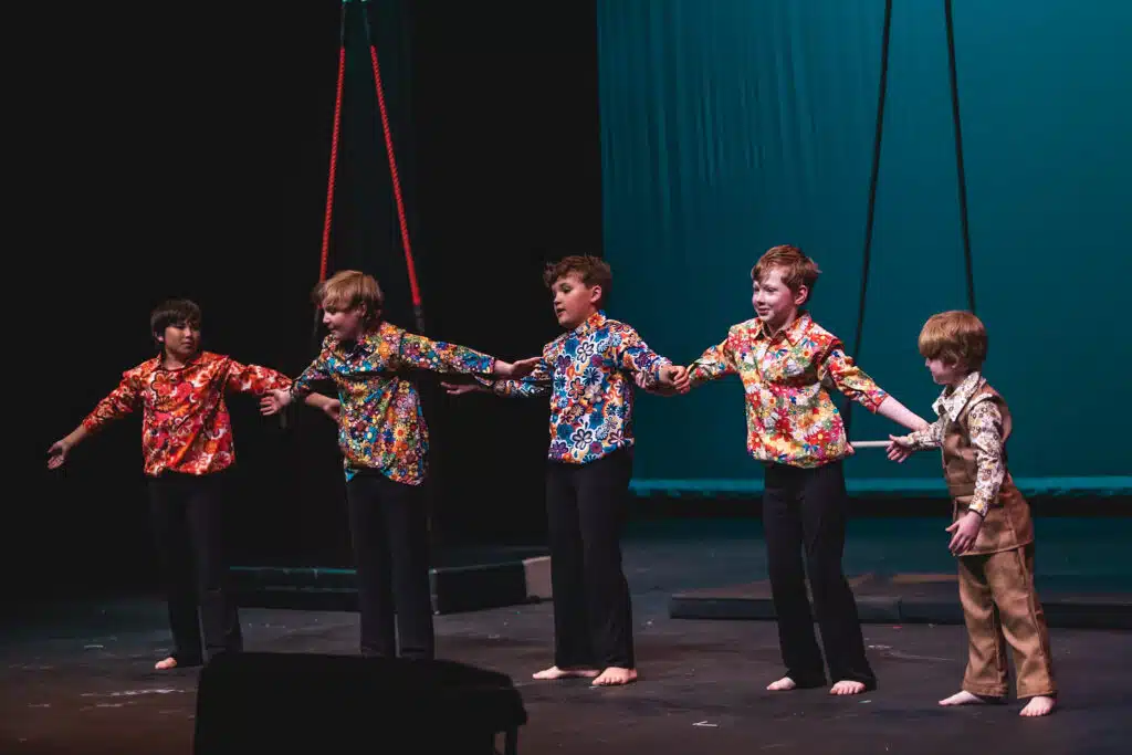 Boys circus arts performers